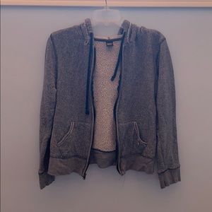 Charcoal hooded zip up